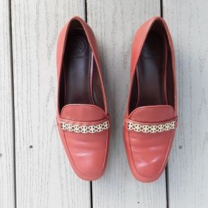 Tory Burch Red Gemini Link Leather Loafer flats